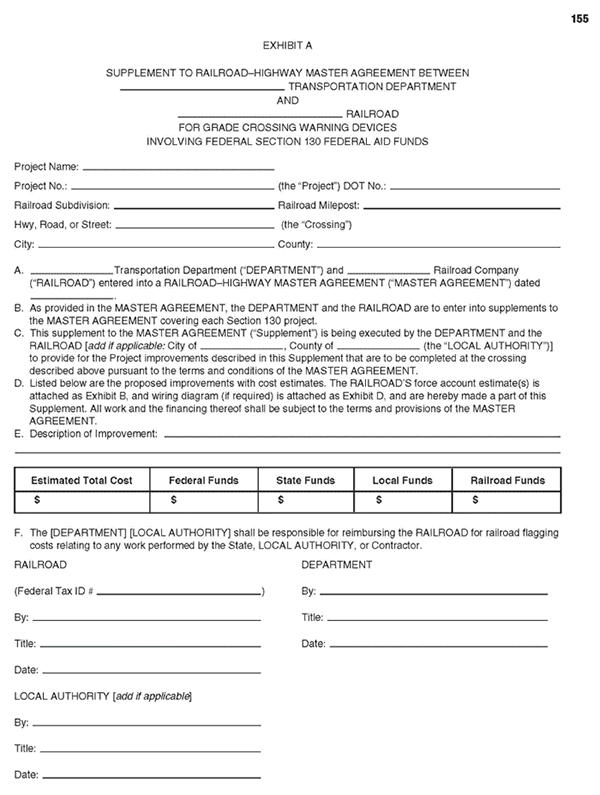 Document. Railroad-Highway Master Agreement for Warning Devices page 5