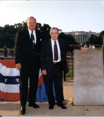 Frank Turner with former FHWA official Doug Bernard at the Zero Milestone.