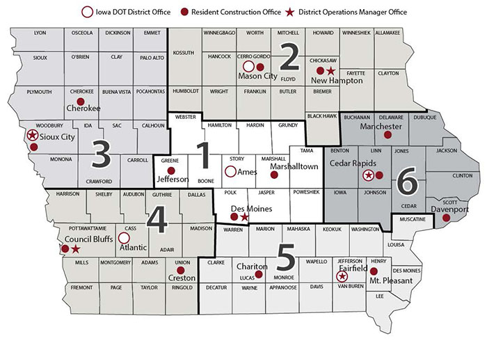 Iowa district map