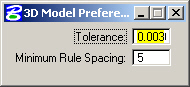 A screen grab of the minimum rule spacing dialog in geopak.