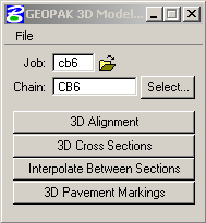 A screengrab of the Geopak 3D model