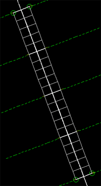 An image of a digital rendering of surfaces with a rule spacing of 4.