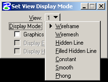 A screengrab of the view display modes.