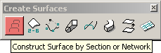 A screengrab of the construct surface button.