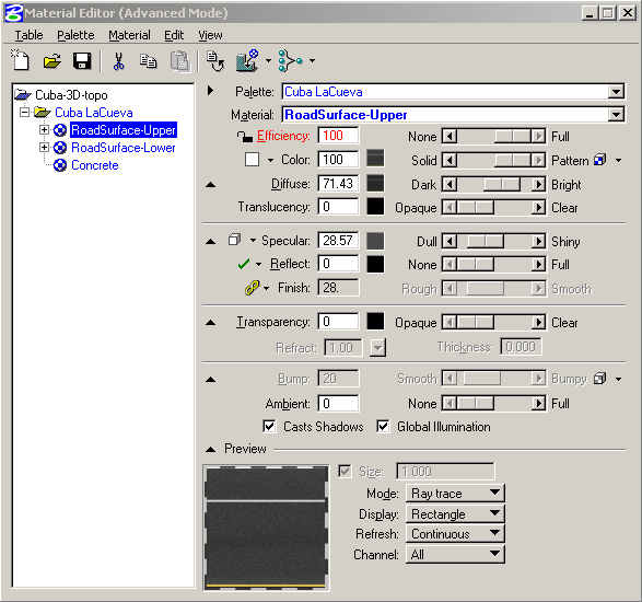 A screengrab of the material editor.