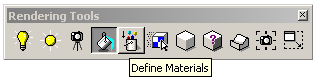 A screengrab of the define materials button.