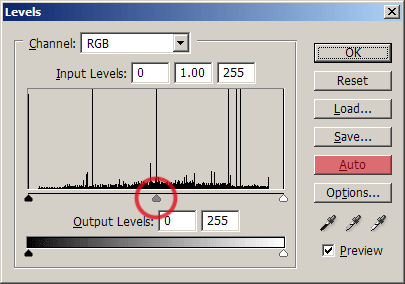 An image of a levels dialogue box.