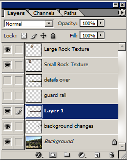 A screen grab of the layers menu.