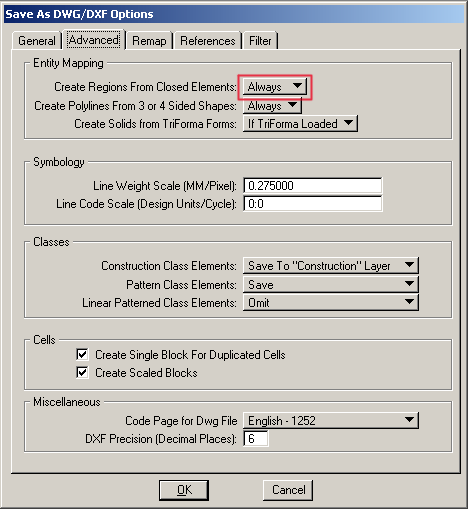 A screen grab of the save as advanced options.