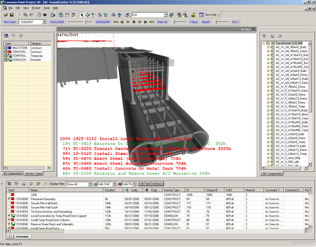 A screen grab from a model of an under street section of the Fulton Transit Center in New York City.