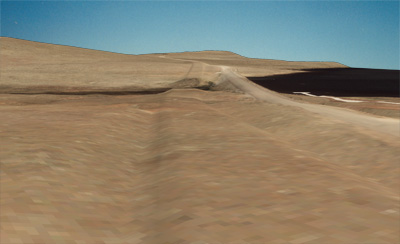 An image of a rendering of a terrain model.