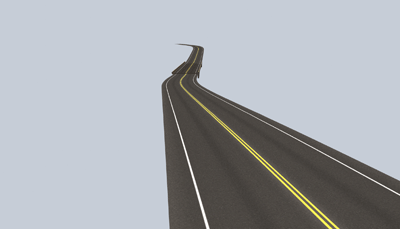 An image of a rendering of one alternative road.