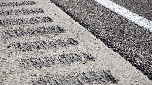 closeup of rumble strips