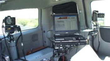 "Photo.  A photo showing the equipment inside an automated speed enforcement van."