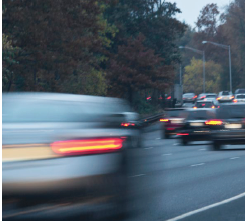 A freeway under freeflow conditions.