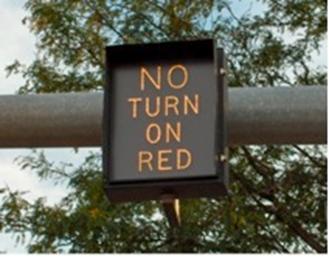 no turn on red sign