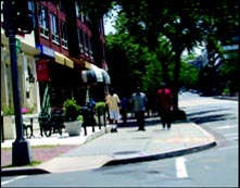 "Tree-lined streets, shops with outdoor seating, and wide sidewalks are among the features that contribute to mixed-use development."