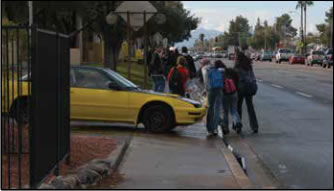 Driveways can become points of conflict for pedestrians