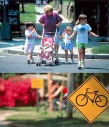 Photo courtesy of (http://www.pedbikeimages.org/Dan Burden) of pedestrians crossing the street