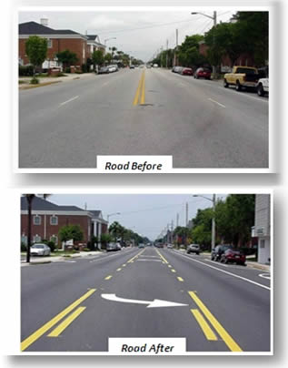 road diet before and after images