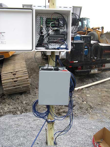 Figure 22. Solar powered remote data acquisition system in St. Lawrence, NY.