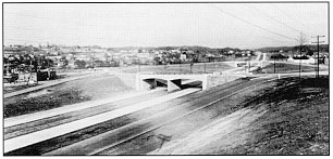 Rotary intersection at junction of Shirley Highway, Seminary Road, and Gunston Road in Virginia near Washington, DC.