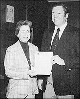 FHWA's Joyce M. Ritter receives award for her work in coordinating production of America's Highways: 1776-1976.