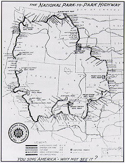 Map: National Park-to-Park Highway