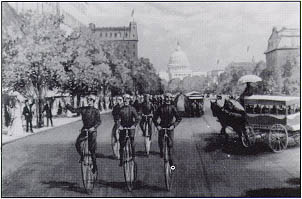 Photo: Artist Carl Rakeman's painting of Ordinary bicycles in Washington, DC.