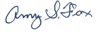 Amy Fox's signature