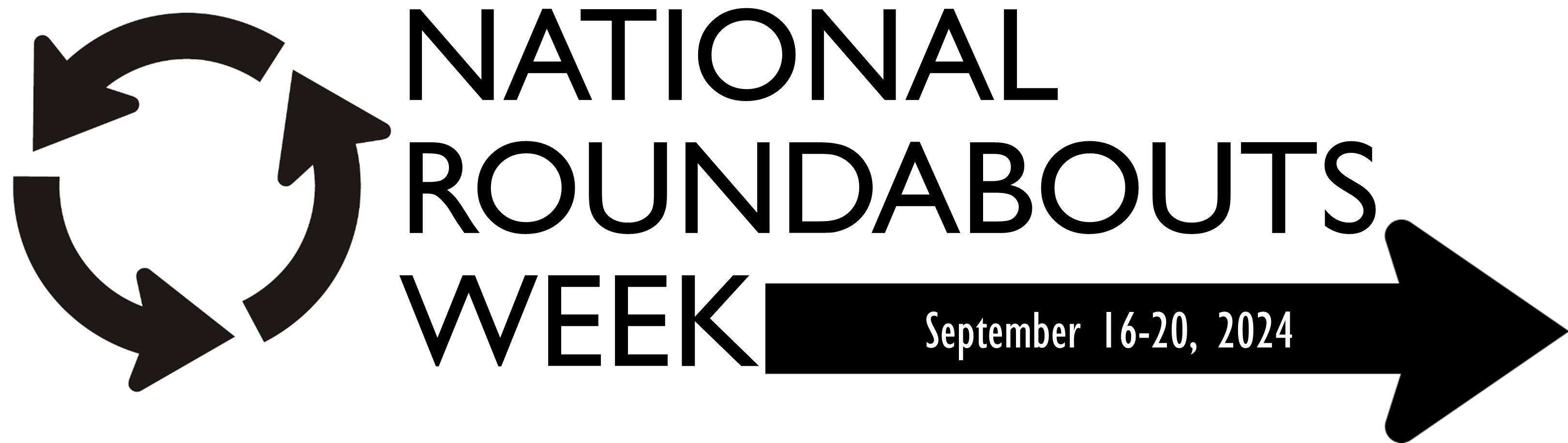 Banner for National Roundabouts Week September 16-20, 2024