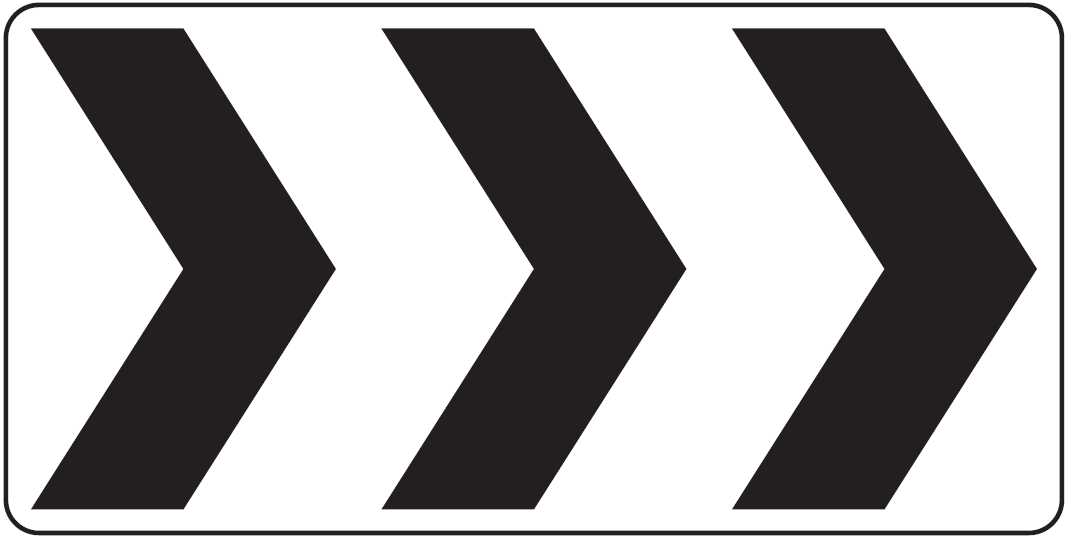 MUTCD R6-4a Roundabout Directional Arrow sign