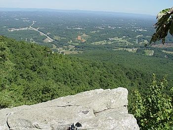 Route 52 as seen from the top of Pilot Mountain. Photo by Dale Longfellow.