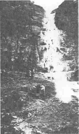 Waterfall, South of Haystack Butte, Glacier national Park