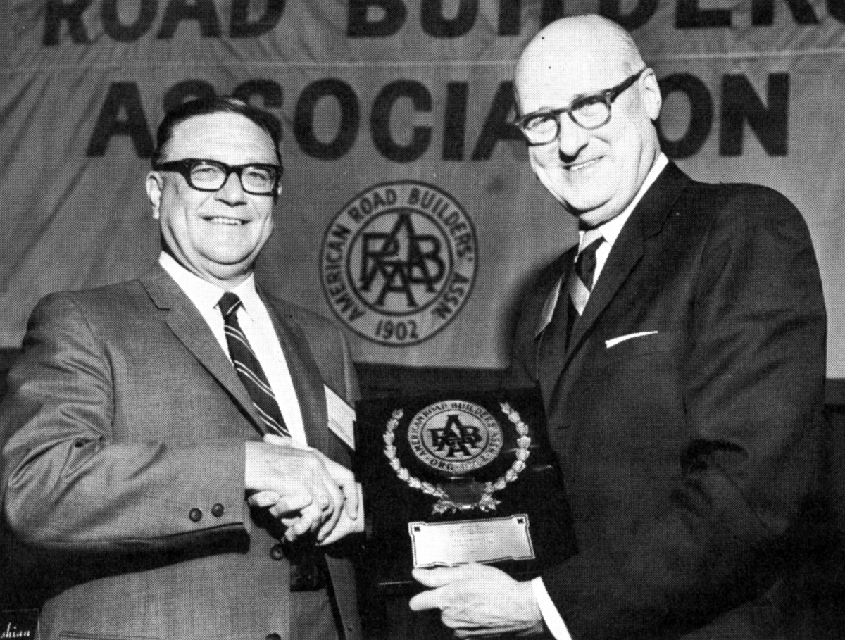 Outgoing ARBA president Boyd S. Oberlink (left) with Representative Ge0rge H. Fallon