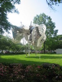 Today sculpture by Frank Stella is on view along Pennsylvania Avenue on the grounds of the National Gallery of Art, East Wing.